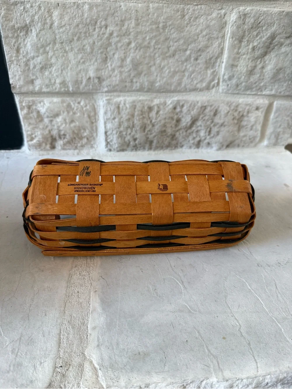 Longaberger Natural Brown Woven Basket Set. 1995,1997,1999 Editions